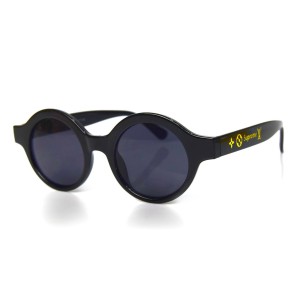 Жіночі сонцезахисні окуляри 10497 чорні з чорною лінзою 