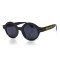Жіночі сонцезахисні окуляри 10497 чорні з чорною лінзою . Photo 1