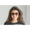 Жіночі сонцезахисні окуляри 8136 коричневі з коричневою лінзою 