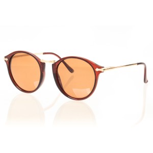 Женские сонцезащитные очки 8136 коричневые с коричневой линзой 