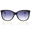 Женские сонцезащитные очки 8433 чёрные с чёрной линзой 