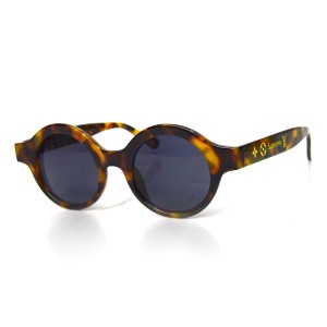 Женские сонцезащитные очки 10498 черные с коричневой линзой 