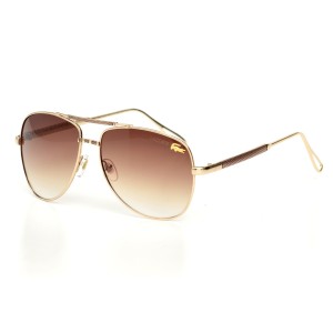 Женские сонцезащитные очки 9212 золотые с коричневой линзой 