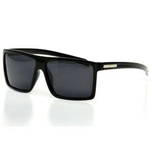 Мужские сонцезащитные очки 9350 чёрные с чёрной линзой 