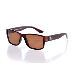 Мужские сонцезащитные очки 10473 коричневые с коричневой линзой 