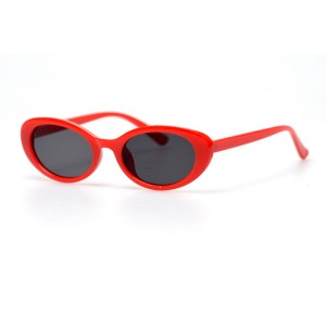 Женские сонцезащитные очки 10746 красные с чёрной линзой 