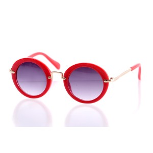 Детские сонцезащитные очки 10438 красные с фиолетовой линзой 