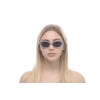 Женские сонцезащитные очки 10748 чёрные с серой линзой 