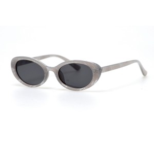 Жіночі сонцезахисні окуляри 10748 чорні з сірою лінзою 