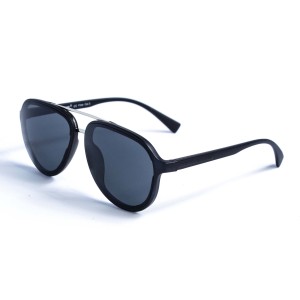 Жіночі сонцезахисні окуляри Краплі 12818 чорні з чорною лінзою 
