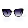 Женские сонцезащитные очки 10749 чёрные с фиолетовой линзой 