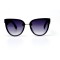 Женские сонцезащитные очки 10749 чёрные с фиолетовой линзой . Photo 2