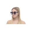 Женские сонцезащитные очки 10749 чёрные с фиолетовой линзой 
