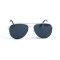 Жіночі сонцезахисні окуляри Краплі 12877 срібні з чорною лінзою . Photo 2