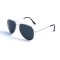 Жіночі сонцезахисні окуляри Краплі 12877 срібні з чорною лінзою . Photo 1