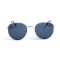 Жіночі сонцезахисні окуляри Краплі 13064 срібні з чорною лінзою . Photo 2