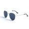 Жіночі сонцезахисні окуляри Краплі 13064 срібні з чорною лінзою . Photo 1