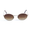 Женские сонцезащитные очки Капли 13166 золотые с коричневой линзой 