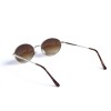 Жіночі сонцезахисні окуляри Краплі 13166 золоті з коричневою лінзою 