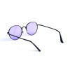 Женские сонцезащитные очки Капли 13175 чёрные с фиолетовой линзой 