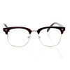 Іміджеві сонцезахисні окуляри 10381 коричневі з прозорою лінзою 