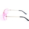 Іміджеві сонцезахисні окуляри 12717 золоті з рожевою лінзою 
