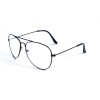 Имиджевые сонцезащитные очки 12821 чёрные с прозрачной линзой 