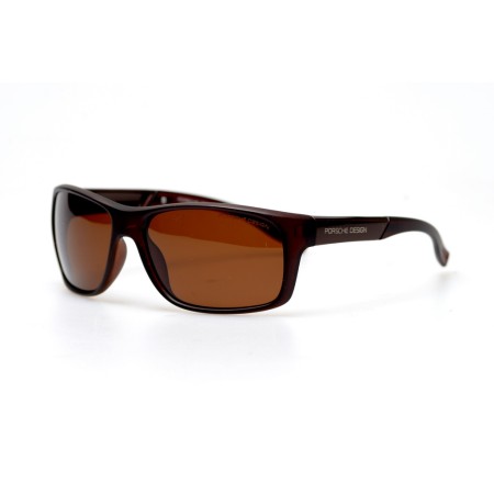 Чоловічі сонцезахисні окуляри 10875 коричневі з коричневою лінзою 