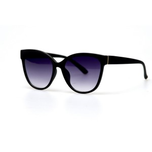 Жіночі сонцезахисні окуляри 10751 чорні з фіолетовою лінзою 