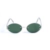Іміджеві сонцезахисні окуляри 12904 срібні з зеленою лінзою 