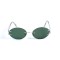 Іміджеві сонцезахисні окуляри 12904 срібні з зеленою лінзою . Photo 2