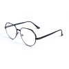 Имиджевые сонцезащитные очки 12913 чёрные с прозрачной линзой 
