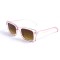 Имиджевые сонцезащитные очки 12961 розовые с жёлтой линзой . Photo 1