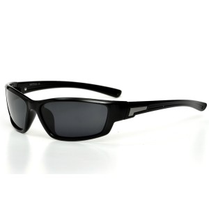 Чоловічі сонцезахисні окуляри Спорт 9242 чорні з чорною лінзою 