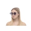 Женские сонцезащитные очки 10753 чёрные с фиолетовой линзой 