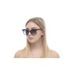 Женские сонцезащитные очки 10754 чёрные с синей линзой 