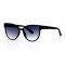 Женские сонцезащитные очки 10754 чёрные с синей линзой . Photo 1