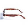 Жіночі сонцезахисні окуляри 12714 леопардові/білі з коричневою лінзою 