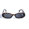 Женские сонцезащитные очки 12716 леопардовые с чёрной линзой 