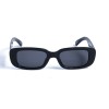 Женские сонцезащитные очки 12719 чёрные с чёрной линзой 