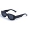 Женские сонцезащитные очки 12719 чёрные с чёрной линзой . Photo 1
