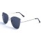 Женские сонцезащитные очки 12722 серебряные с чёрной линзой . Photo 1