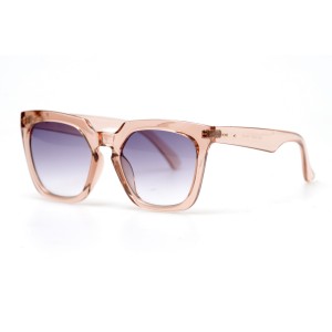 Женские сонцезащитные очки 10763 розовые с фиолетовой линзой 