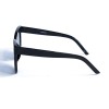 Женские сонцезащитные очки 12730 чёрные с чёрной линзой 