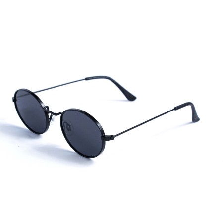 Жіночі сонцезахисні окуляри 12736 чорні з чорною лінзою 