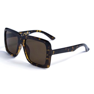 Женские сонцезащитные очки 12738 леопардовые с коричневой линзой 