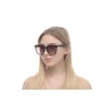 Женские сонцезащитные очки 10764 черно-белые с коричневой линзой 