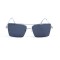Женские сонцезащитные очки 12747 серебряные с чёрной линзой . Photo 2