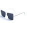 Женские сонцезащитные очки 12747 серебряные с чёрной линзой . Photo 1