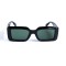 Жіночі сонцезахисні окуляри 12753 чорні з зеленою лінзою . Photo 2